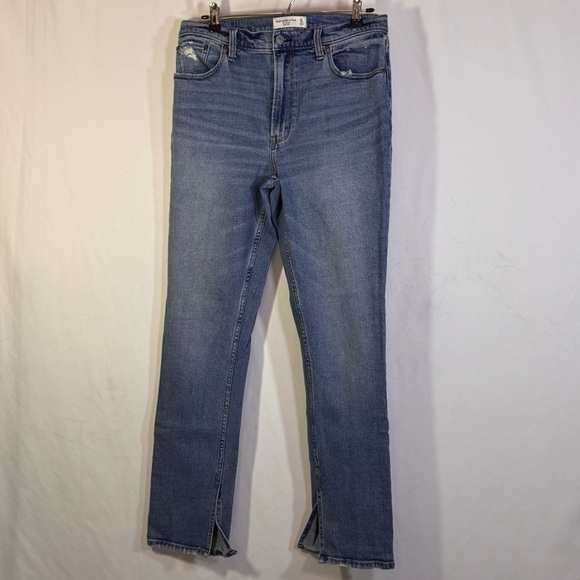 Abercrombie & Fitch The Skinny High Rise Jeans with Slit Hem - Picture 3 of 5